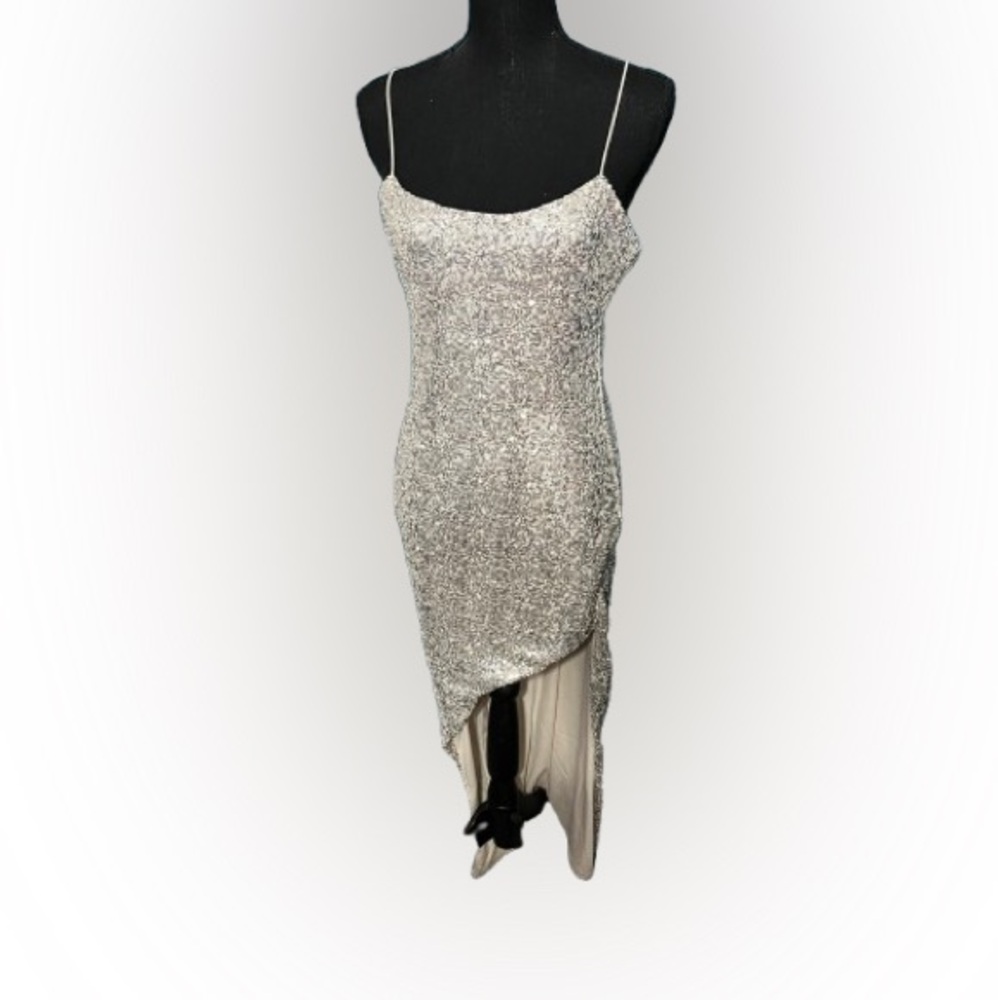 Silver Evening Dress size Large